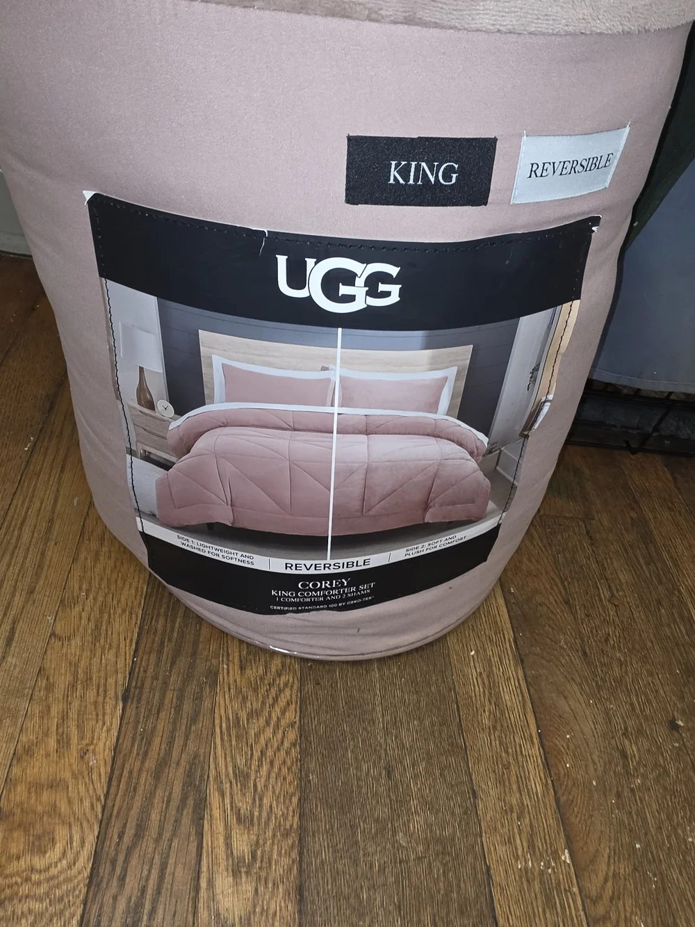UGG Reversible Corey King Comforter Set in Blush